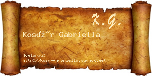 Kosár Gabriella névjegykártya